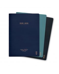 KOZO Notesbog A5 3 Pakke Navy Steel Blue Black