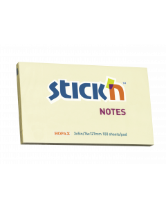 Notesblok 76x127 100 Blad Gul