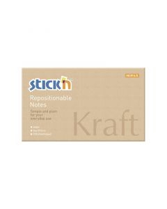 Notesblok 76x127 100 Blad Kraftpapir Brun