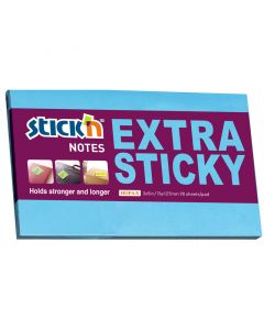 Notesblok Extra Sticky 76x127 90 Blad Neon Blå