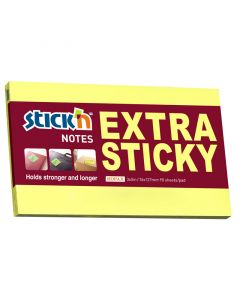 Notesblok Extra Sticky 76x127 90 Blad Neon Gul