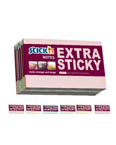 Notisblokke Extra Sticky Multipakke 6 st 76x127 90 Blad Pastell 