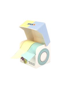 Note Roll Extra Sticky FSC 2x25mmx10m Pastel Gul/Blå