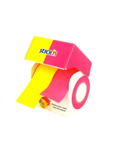 Note Roll Extra Sticky FSC 2x25mmx10m Neon Gul/Pink