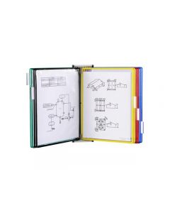 Tarifold Magnetisk Vægdisplay A4 10 Lommer Assorterede Farver