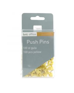 Pushpins 100 styk Gul