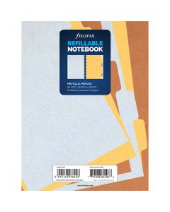 Filofax Registerark til Notesbog Metallic A5 6stk