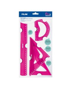 MILAN Flexibelt Linealsæt Pink 