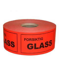 Advarselsetiketter Forsiktig Glass