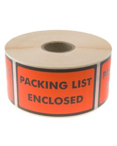 Advarselsetiketter Packing List Enclosed